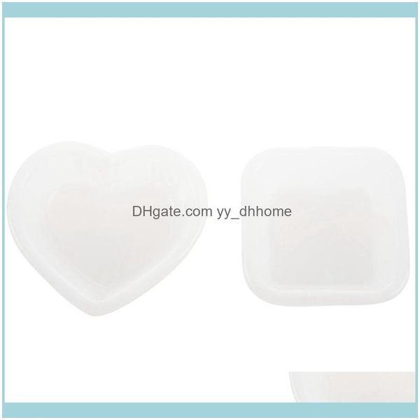 

packaging & display jewelry2pc heart square plate bowl jewelry sile handcrafted tools aessories pouches, bags drop delivery 2021 m5rja, Pink;blue