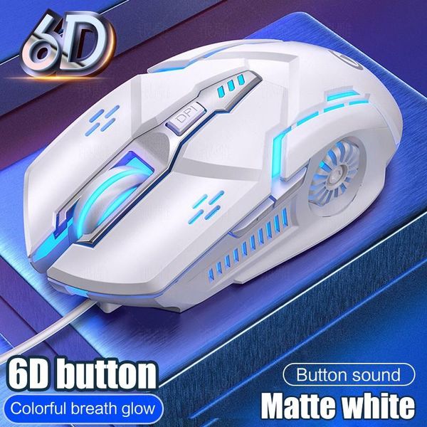 

silver eagle g5 usb mute wired mouse 6d keyboard led ergonomic lichtgevende gaming e-sport lapaccessories for huawei mice