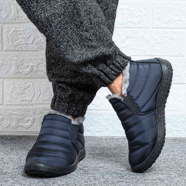 

winter boots for men sneakers fashion waterproof working shoes for men's winter sneakers men boots botas hombre safety shoes 211216, Black