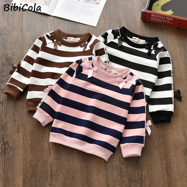 

girls sweater winter autumn children clothing baby girl knitwear pullover knitted kids cartoon stripe warm sweaters, Blue