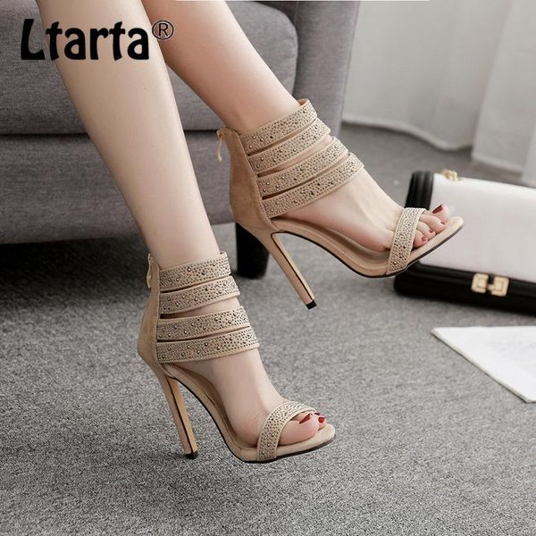 

catwalk shoes 2021 summer fish toe women's super high-heeled sandals crystal women fashion zl-618-1, Black