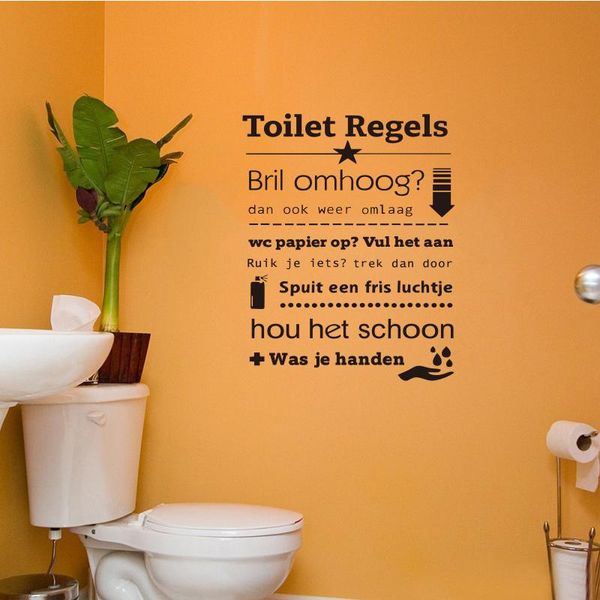 

wall stickers home decoration wallpapers can be customized personalized stick decor school toilet rules art