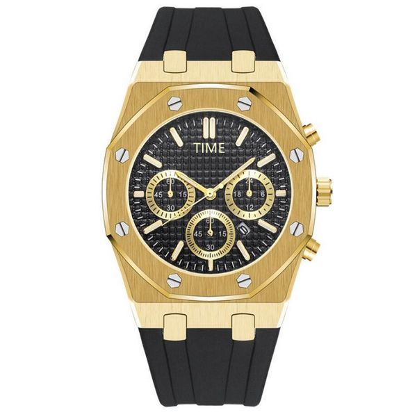 2021 novo relógio de negócios masculino de ouro moda cavalheiros relógios de luxo preto silicone relógio de pulso automático de quartzo prata relógio masculino atacado e varejo reloj casual