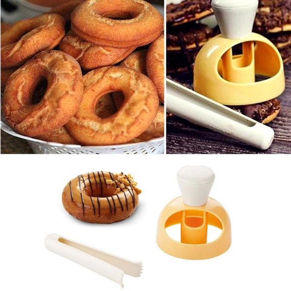 

cake tools mold fondant plastic bakery doughnut diy fried donut maker cutter l0311
