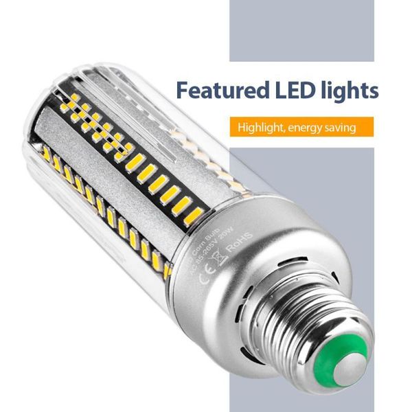 

bulbs 2021 e27 led lamp e26 bulb smd5730 220v corn 95leds 25w chandelier candle light for home decoration