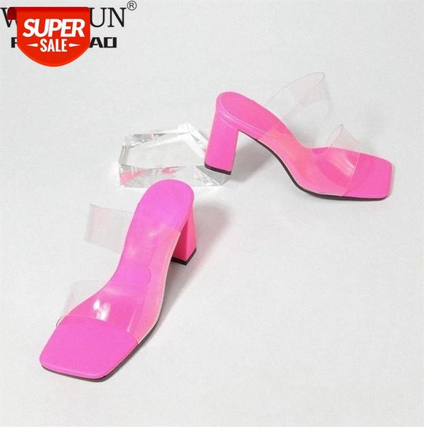 

sell clear heels slippers women sandals summer shoes woman transparent pvc high pumps wedding jelly buty damskie #ao6t, Black