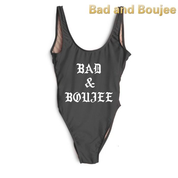 

bikini bodysuit boujee bad & swimsuit for women, White;black