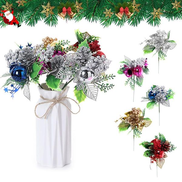 

decorative flowers & wreaths fake flower christmas decoration stem floral arrangements home decor branch holiday ornaments year