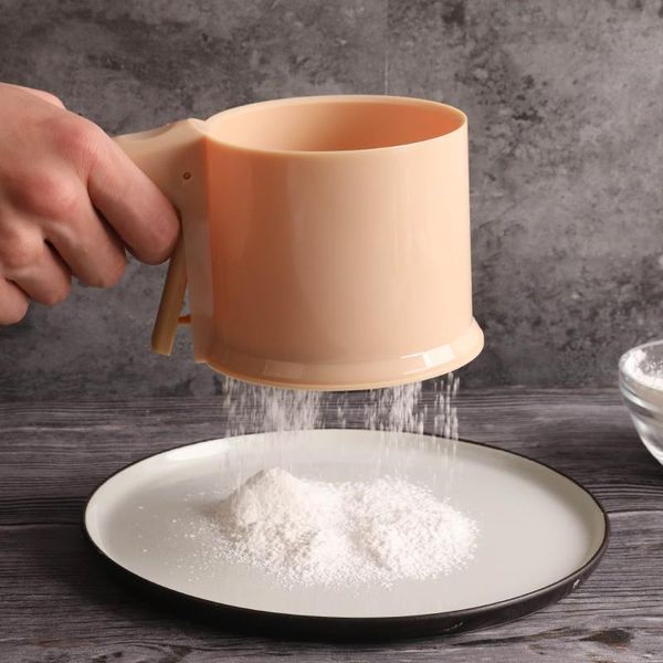 

funnel shape flour sifter fine mesh powder sieve icing sugar manual cup home kitchen cake tools baking accessories & pastry