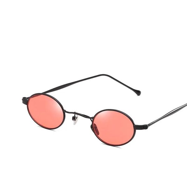 

small round frame metal sunglasses, Black