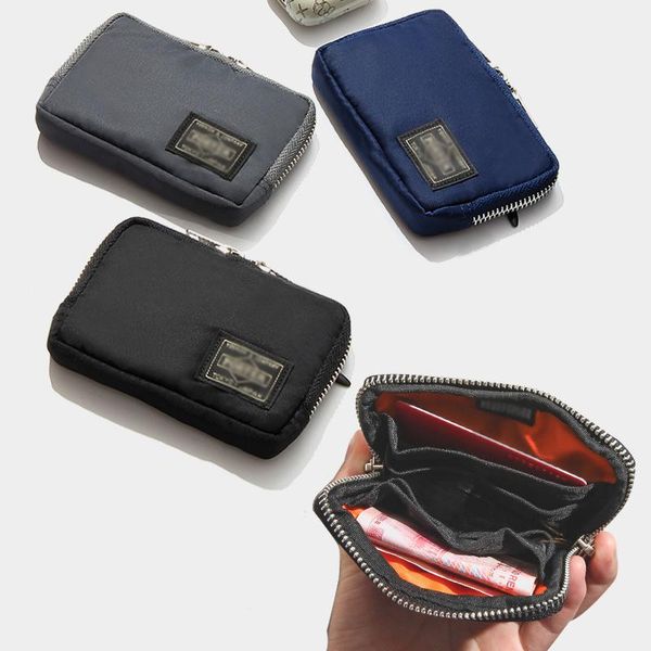 

card holders men wallet short nylon cloth casual student wallets youth purse business holder waterproof small, Brown;gray