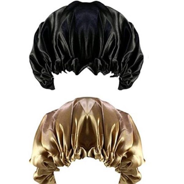 

party hats double satin night hat women bonnet sleep cap with premium elastic band for head wrap nightcap cover