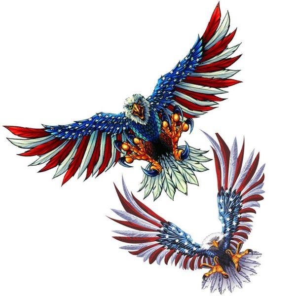 

skiing pants 2pcs reflective car sticker eagle decorative auto