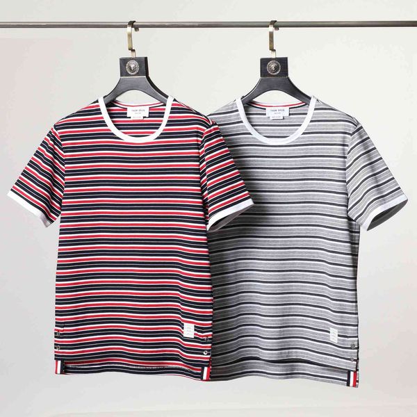 

design clothing bruntb new stripe short sleeve lovers, White;black