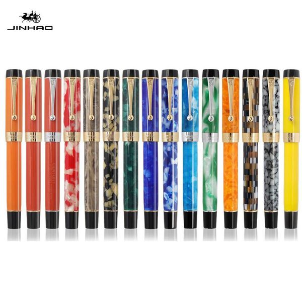 

fountain pens jinhao 100 century resin elegant and graceful pen golden/silver clip multicolor school&office writing stationery