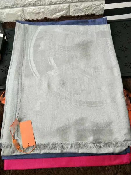 

scarf for women designer fashion 100% cashmere scarves winter womens and mens long wraps size 180x30cm gh3, Blue;gray