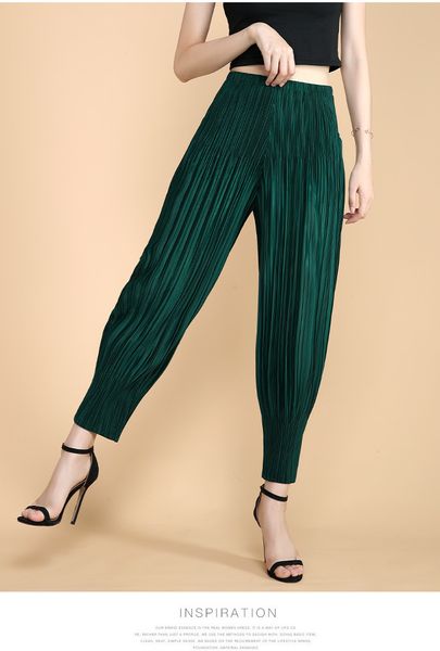 

dresses miyake loose pleated casual radish bloomers all-match thin harlan cropped feet pants, White