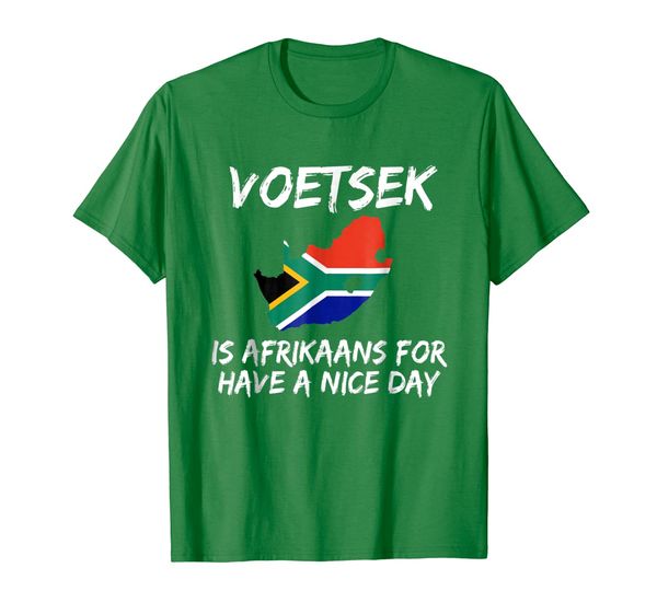 

voetsek funny t-shirt for south african expats, White;black