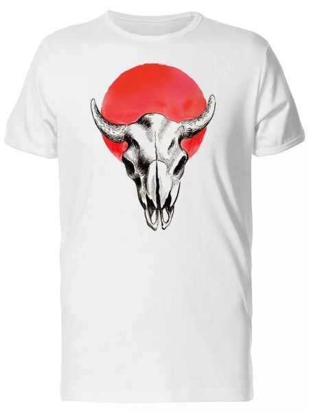 

Bison Skull Grunge Sketch Men's Tee -Image by Shutterstock, White;black