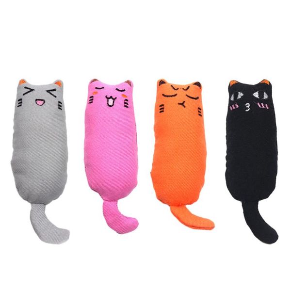 

cat toys 4pcs catnip chew shape teaser cute pet teeth cleaning toy for kitten (random color)