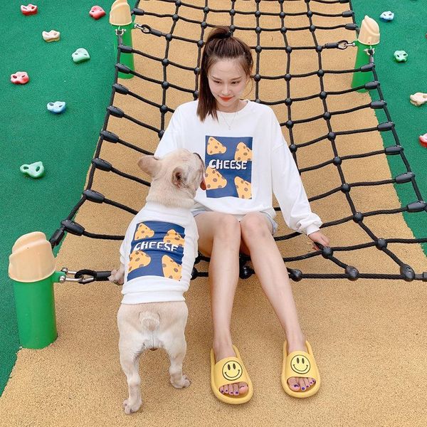 

pet matching clothes for small dogs shirt cartoon dog hoodie warm pets clothing ropa perro leisure puppy apparel