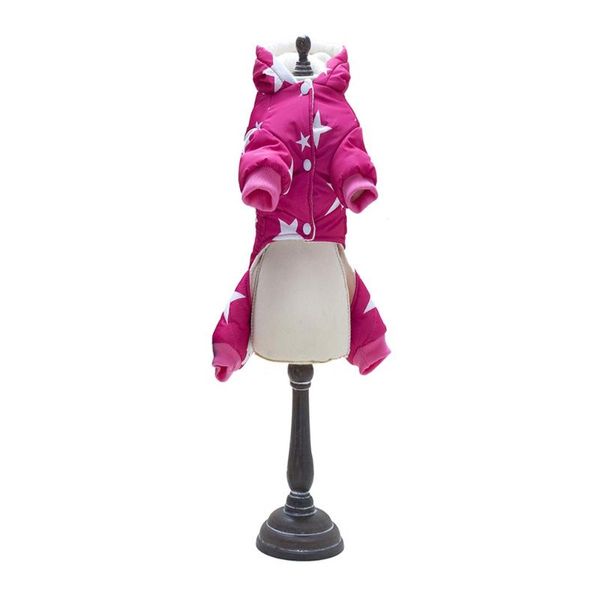 

dog apparel 3 colors pet dogs winter coat thickness four legs cotton jacket with star pattern small baby clothing s m l xl xxl size