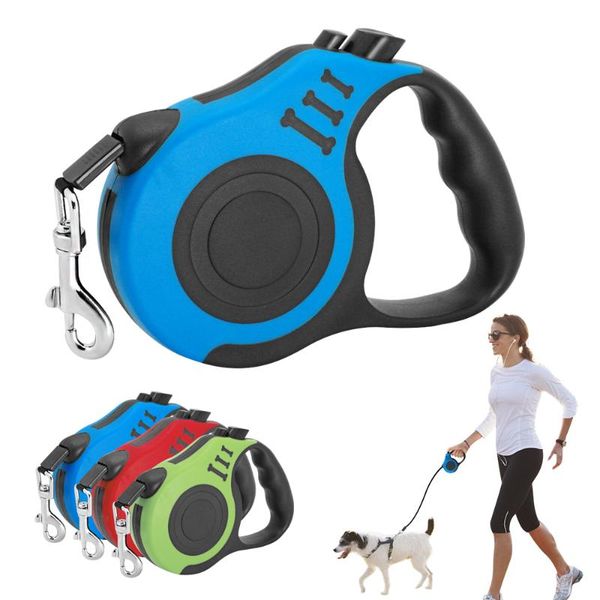 

dog collars & leashes 10ft/16.5ft retractable leash automatic nylon dogs lead rope 3m/5m pitbull pet walking for small medium