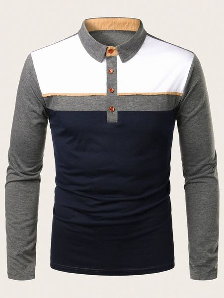 

men cut and sew polo shirt d8ma#, White;black