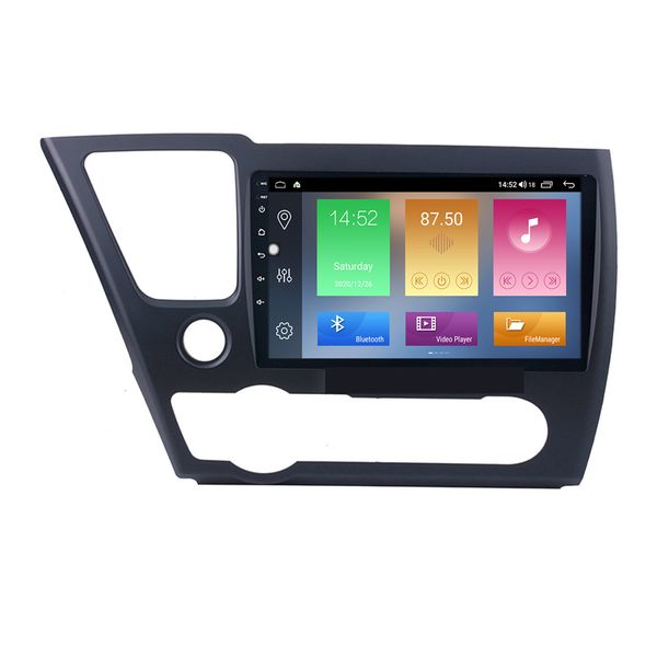 Android 10 Auto-DVD-Radio-Player für Honda Civic 2014–2017 Head Unit mit OBDII DVR Mirror Link GPS-Navigationssystem 9 Zoll