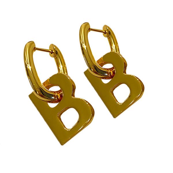 

2021 new paris fashion week b letter pendant earrings retro earrings detachable versatile luxurys designers jewelry, Silver