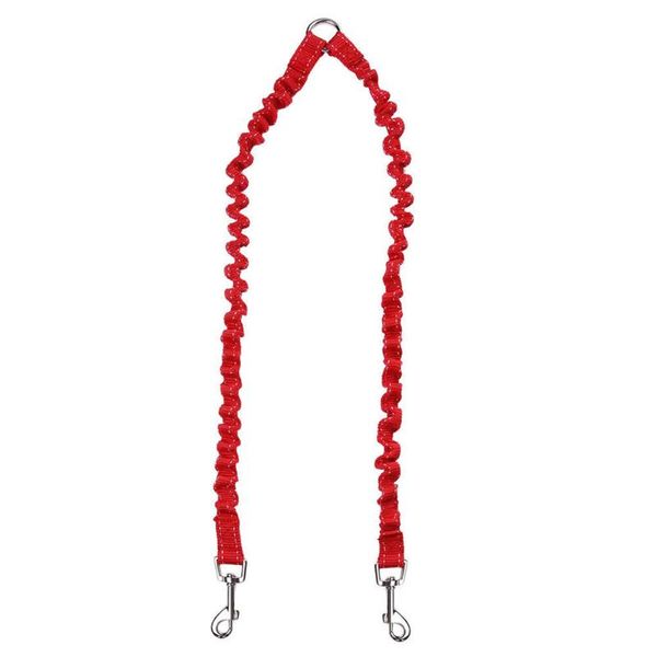 

pcs pet dog lead leash traction rope splitter 1 to 2 double way elastic outdoor home accessories collars & leashes