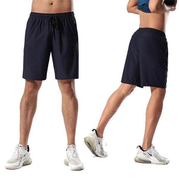 

running shorts men's breathable and quick-drying training sports wear summer ice silk five-point pants casual fitness, Black;blue