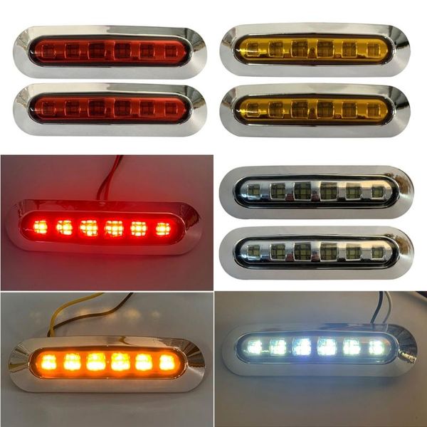 

1pair 6led light car trailer led side marker lights rear lamp 10-30v n84f emergency