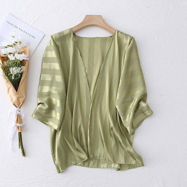 

women's sleepwear pajamas women summer silk suit robe court style, Black;red