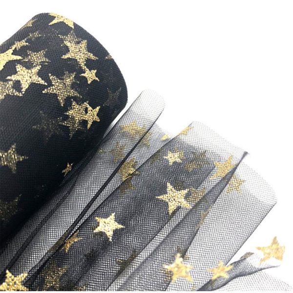 

party decoration star tulle roll tutu in girls skirts or table background diy flower gift wrap ribbon for baby shower wedding 15cm*10y