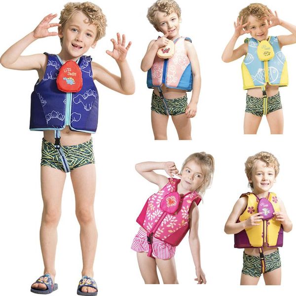 

one-pieces drop size 2-6 baby boys and girls children swimming life vest buoyancy clothing cool for kids learning swim, Black