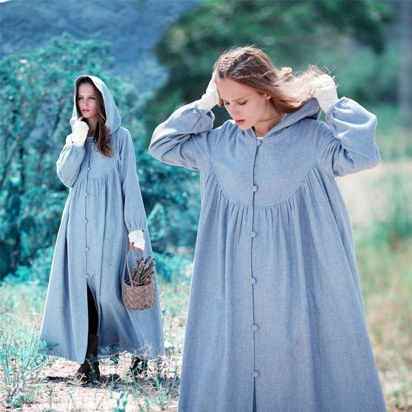 

wraps & jackets light sky blue christmas hooded cloak bridal cloaks capes 2021 winter halloween floor length jacket wedding bridesmaid, White