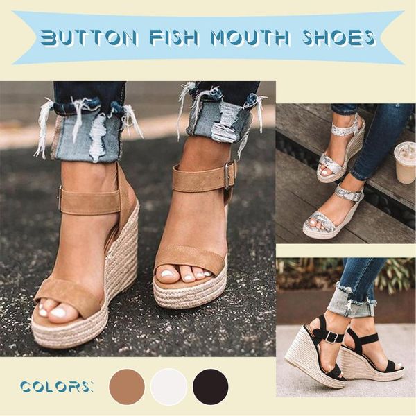 

sandals 2021 summer woman female wedge belt buckle transparent high heel large size shoes platform waterprooof fashion slipper, Black