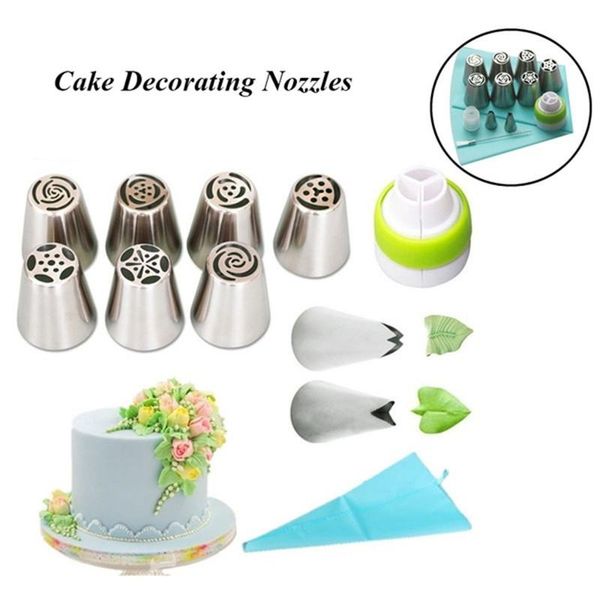 

baking & pastry tools russian tulip icing piping nozzles cake decoration biscuits sugar craft tool diy decorating