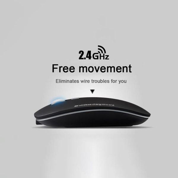 

2.4g ultra thin wireless mouse silent 1600dpi usb charging for lappc deskmice