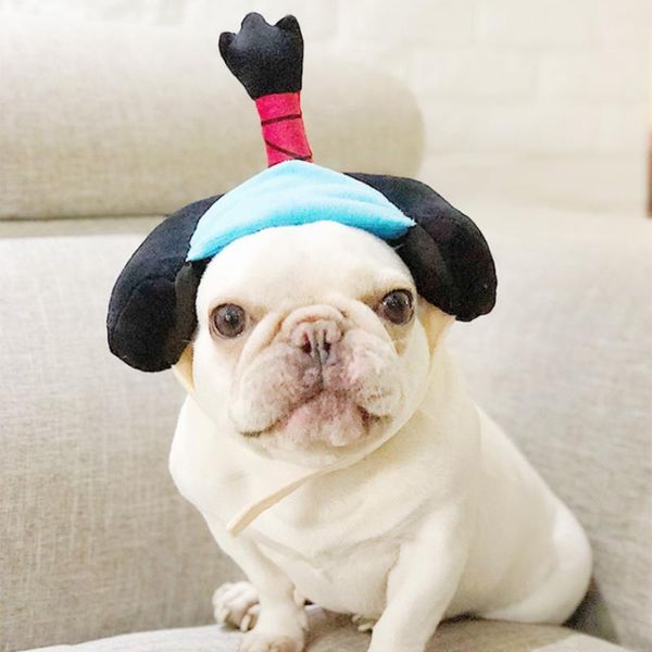 Cão vestuário fofo animal de estimação cães de estimação gatos engraçado boné Novidade Geisha Samurai Chapéu Traje Festa Headwear Acessórios para vestir seus animais de estimação