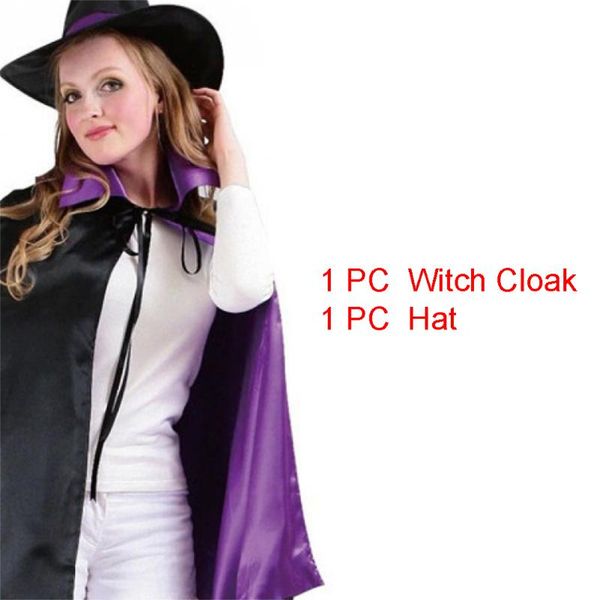 

temporary tattoos women costume cosplay cape dance party props halloween satin masquerade performance hat game cloak set witch gift