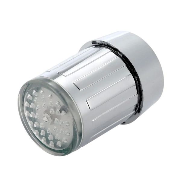 LED Temperatura sensível 3 cores luz de luz de cozinha cozinha banheiro multi cores fulgor salvamento de água torneira torneira tap bocal chuveiro