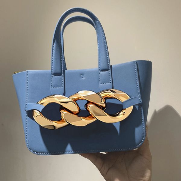 

simple design bags 2021 fashion style thick chain shoulder bag retro messenger handbag small square tote female