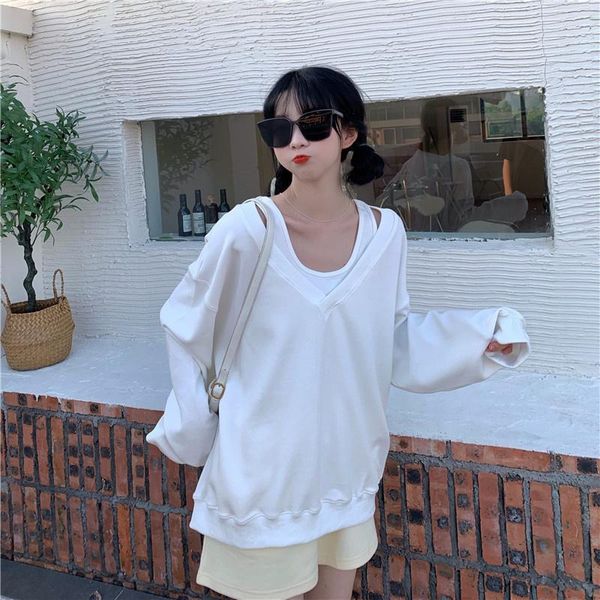 

women's trench coats v-neck sweatshirt white thin 2021, Tan;black