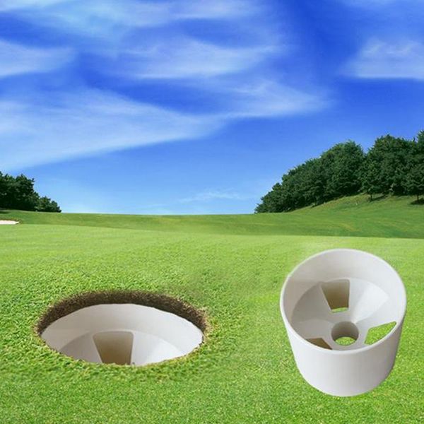 

27mm plastic golf hole cup putting yard garden training practice stick aids