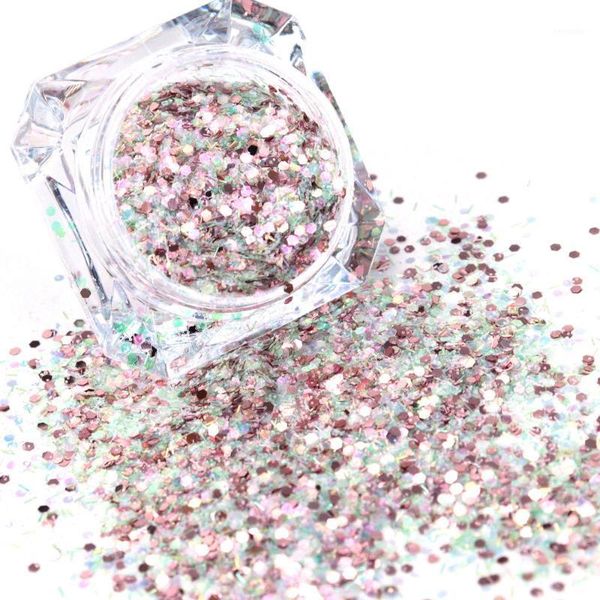

1bag (weight 50g)pink chunky glitter metallic multi-color nail art glitter//holographic +iridescent glitter//bulk glitter1, Silver;gold