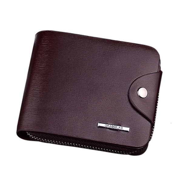 

the wallet men's zipper short horizontal multifunctional men's wallet, Black