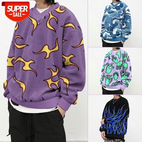 

[spot] spring men's european and american long sleeve loose casual sweater #wr1e, Black