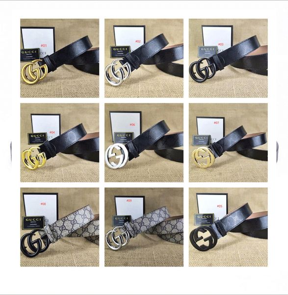 

big buckle belts genuine leather ggbelt designer men women mens fashion width 3.8cm, Black;brown